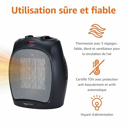 Radiateur Soufflant en Céramique Amazon Basics